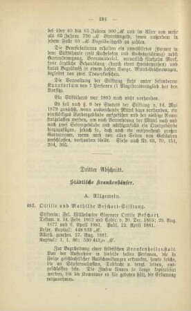 Dritter Abschnitt. Städtische Krankenhäuser