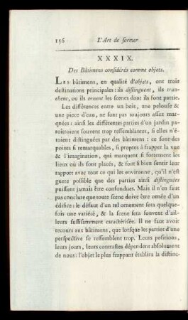 XXXIX. Des Bâtimens considérés comme objets.
