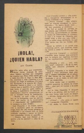 ¡Hola!, ¿quien habla?