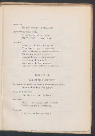 Escena III. : Los mismos, Sardetti