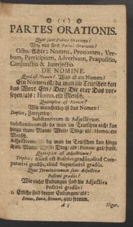 Partes Orationis