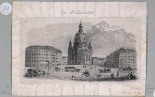 Der Neumarkt in Dresden, Blick nach Nordosten auf die Frauenkirche