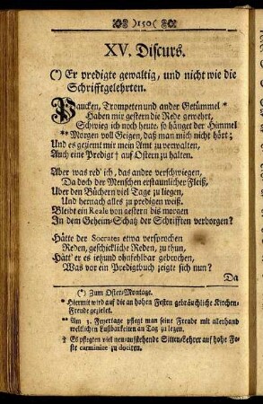 XV. Discurs.