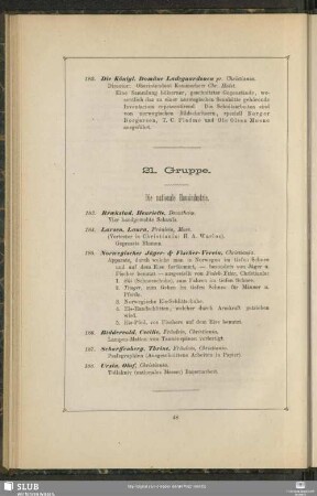 21. Gruppe. Die nationale Hausindustrie