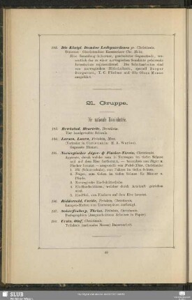 21. Gruppe. Die nationale Hausindustrie