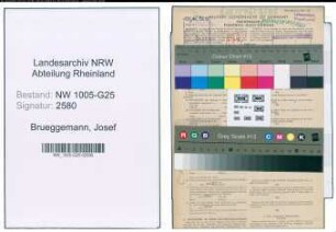 Entnazifizierung Josef Brueggemann , geb. 02.08.1887 (Kaufmann)