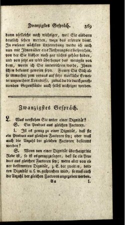 Zwanzigstes Gespräch.