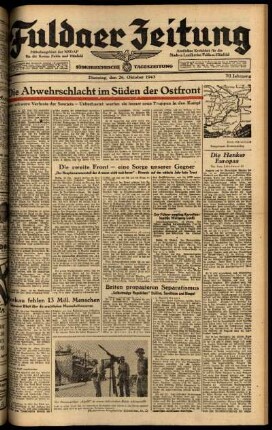 Ausgabe vom Dienstag, den 26. Oktober 1943.