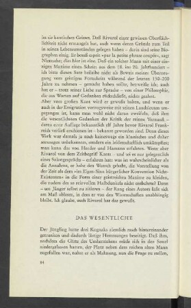 Das Wesentliche