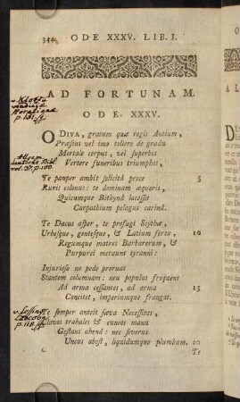 344-357, Ad Fortunam. Ode XXXV.; Remarques Sur L'Ode XXXV.; Notes Sur L'Ode XXXV.