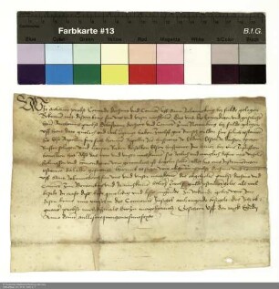 Melchior [Küchenmeister], Propst von Johannesberg, Dechant Konrad und der Konvent von Johannesberg quittieren Antonius, Propst von Neuenberg, Dechant Sebastian und dem Konvent von Neuenberg über 12 rheinische Gulden