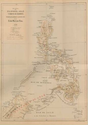 Mapa de Filipinas, Joló y norte de Borneo