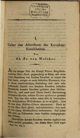 Journal der Chirurgie und Augenheilkunde. 8. 1825