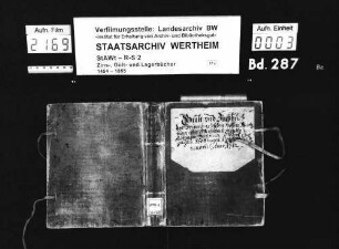 Gült- und Zinsbuch des bronnbachischen Hofs in Würzburg über Allersheim, [Gau-]büttelbrunn, Gützingen, Bütthard, Sulzdorf, Euerhausen, Höttingen, Kleinrinderfeld, renoviert anno 1712