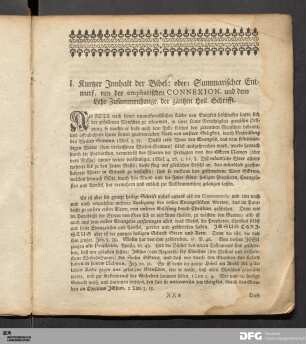 I. Kurtzer Innhalt der Bibel