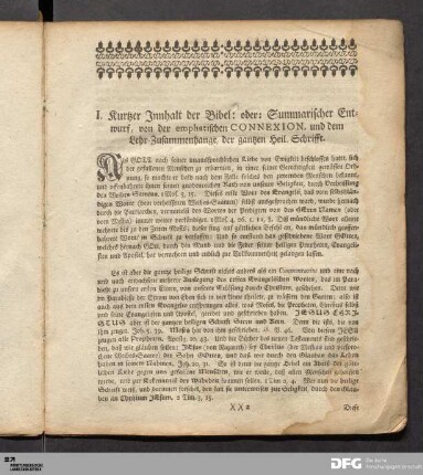 I. Kurtzer Innhalt der Bibel