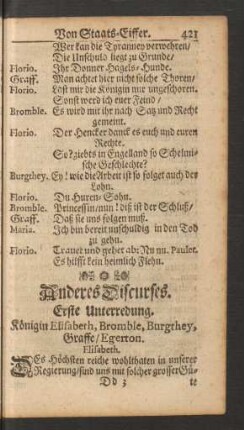 Anderes Discurses. Erste - Dritte Unterredung.