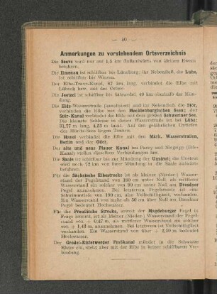 Anmerkungen zu vorstehendem Ortsverzeichnis
