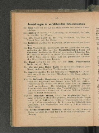 Anmerkungen zu vorstehendem Ortsverzeichnis
