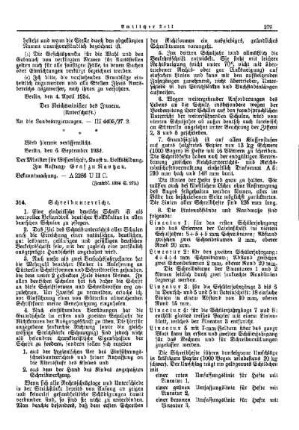 Schreibunterricht : [Amtlicher Teil]