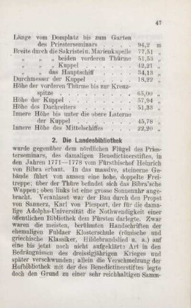 II. Die Landesbibliothek