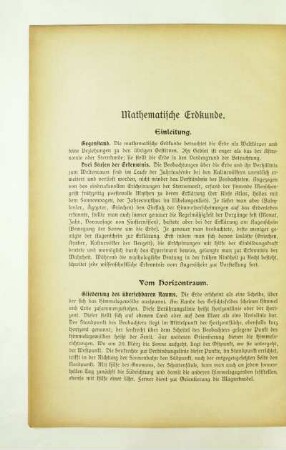 Mathematische Erdkunde