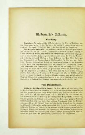 Mathematische Erdkunde