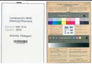 Entnazifizierung Hildegard Schmitz , geb. 07.04.1921 (Arzthelferin)