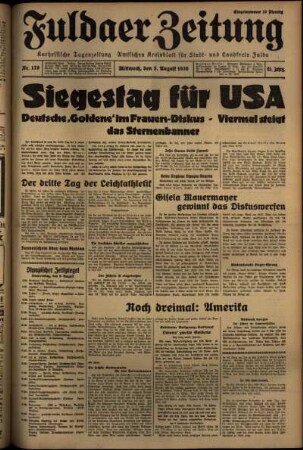 Ausgabe vom Mittwoch, den 05. August 1936.