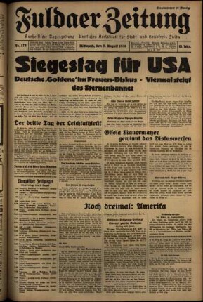 Ausgabe vom Mittwoch, den 05. August 1936.