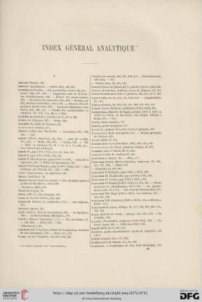 Index général analytique