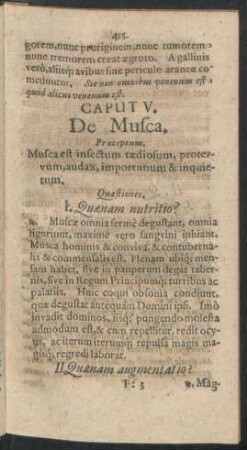 Caput V. De Musca