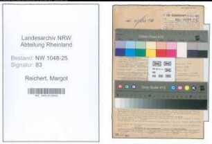 Entnazifizierung Margot Reichert , geb. 22.02.1913 (Vertreterin)