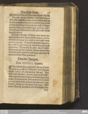 Von der Zungen. Das XXXIIII. Capitel.