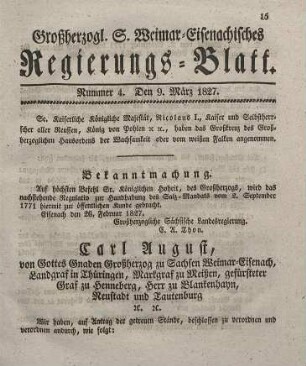 Nr. 4 : 9. März 1827