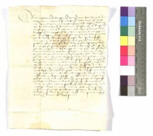 Johann Graf von Wertheim an Graf Kraft von Hohenlohe: Schuld an Stift Mainz.