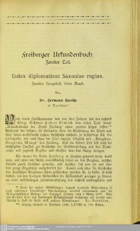 Freiberger Urkundenbuch. Zweiter Teil