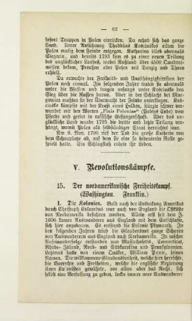 15. Der nordamerikanische Freiheitskampf (Washington. Franklin)