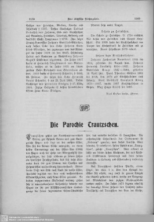 Die Parochie Trautzschen