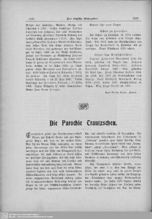 Die Parochie Trautzschen