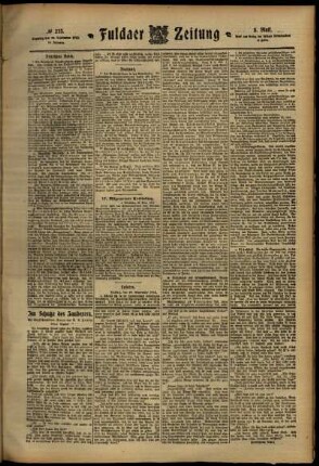 Dritte Ausgabe vom Samstag, den 28. September 1912.