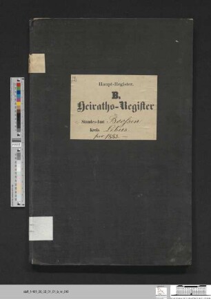 Heiratsregister Booßen 1883