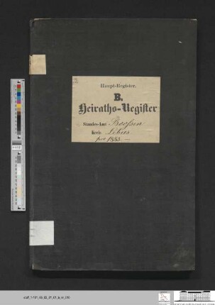 Heiratsregister Booßen 1883