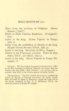 Documents of 1621
