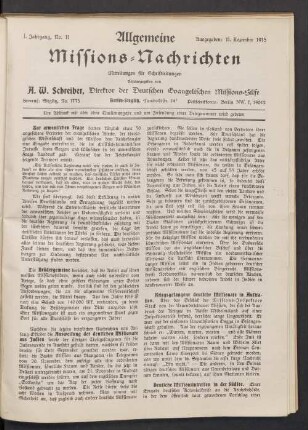No. 11. 11. Dezember 1915