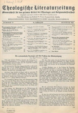 577-586 Die systematische Theologie und das Problem der Bibelauslegung