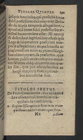 Titulus sextus.