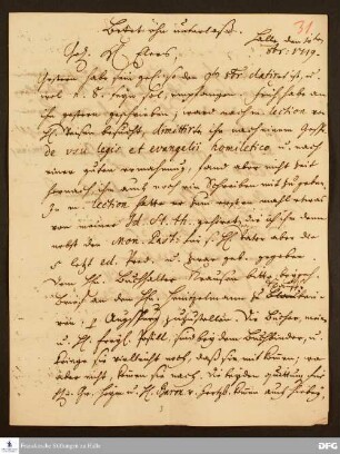 Brief von August Hermann Francke an Heinrich Julius Elers.