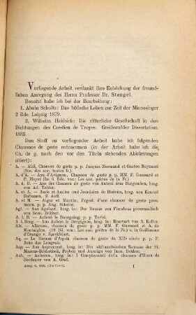 Die täglichen Lebensgewohnheiten im altfranzösischen Karls-Epos