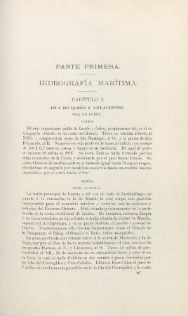 Capítulo I. Isla de Luzón y adyacentes